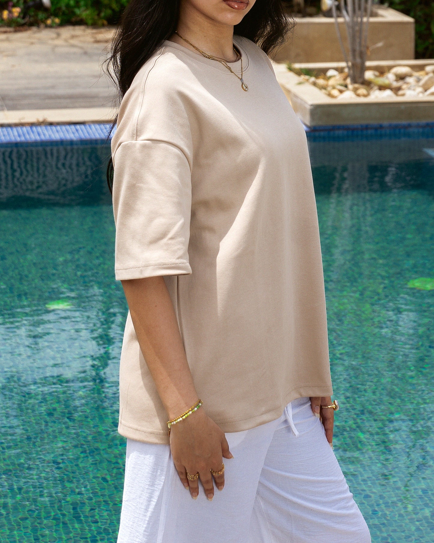 Essential Tee — Sandstone Beige