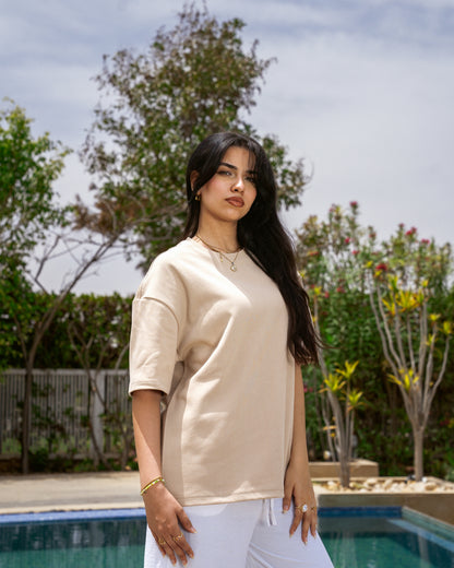 Essential Tee — Sandstone Beige