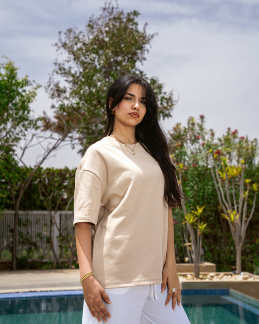 Essential Tee — Sandstone Beige