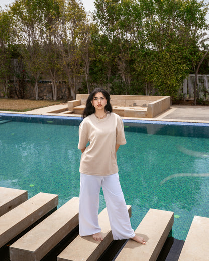 Essential Tee — Sandstone Beige