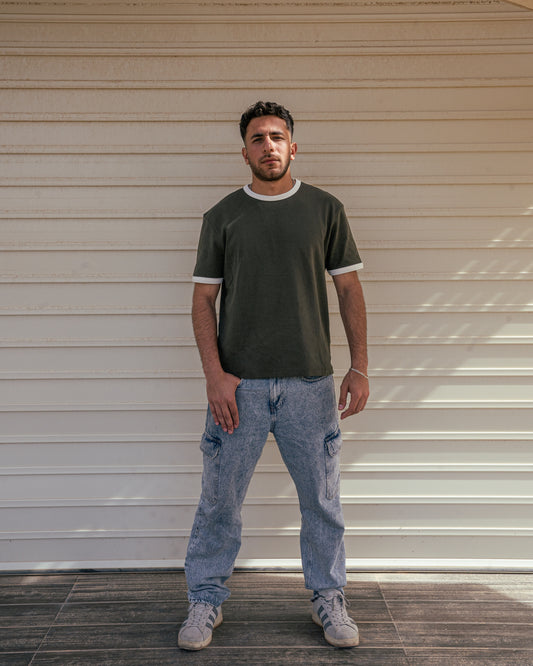Heritage Ringer — Dusty Olive