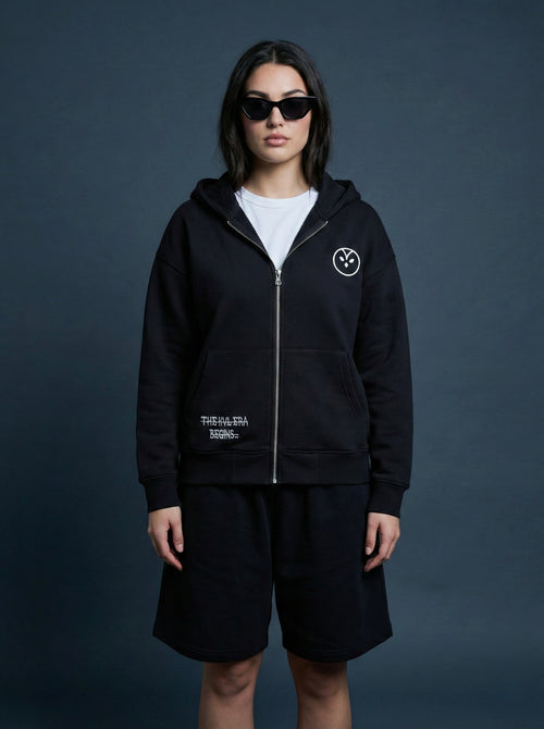 KVL ARCHIVE 01 // ZIP-UP BLK HOODIE