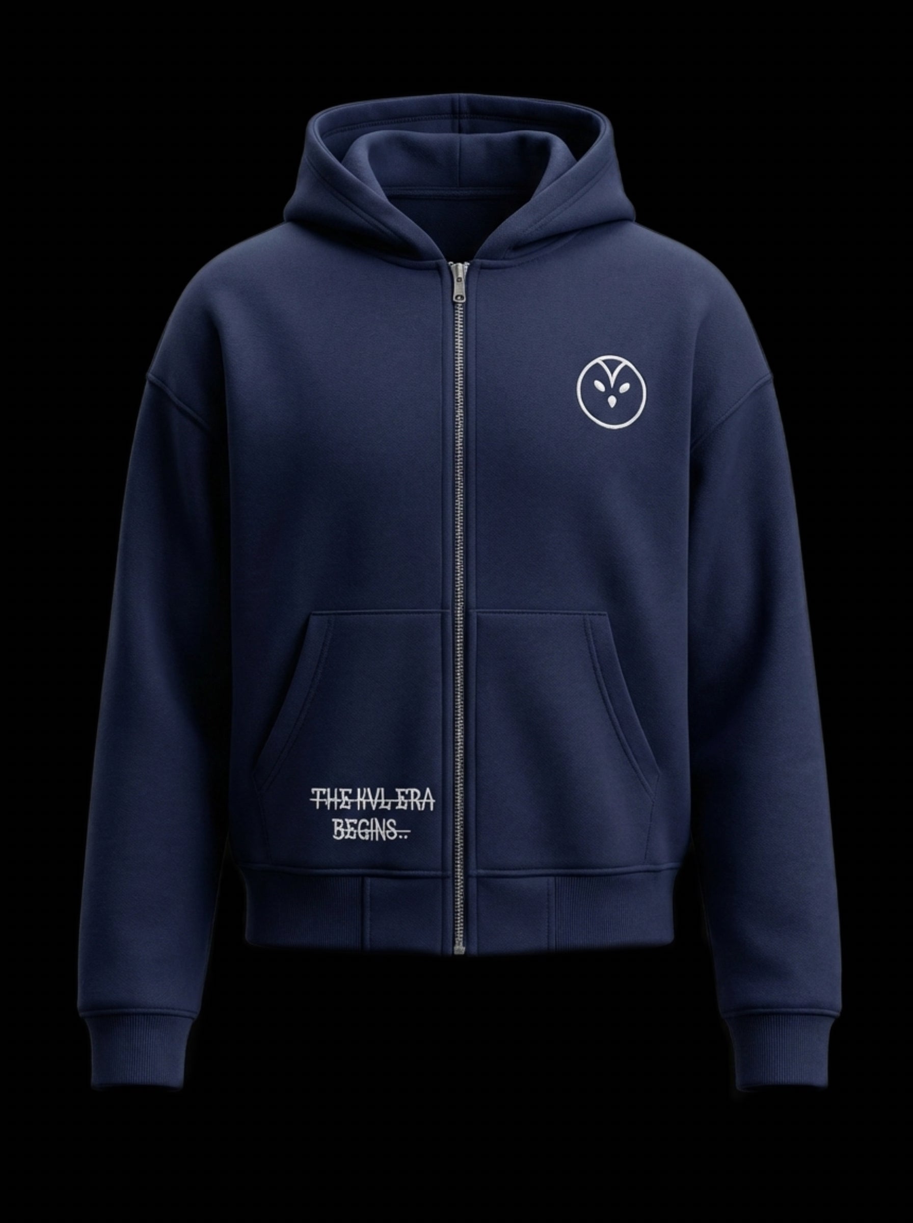 KVL ARCHIVE 01 // ZIP-UP NVY HOODIE