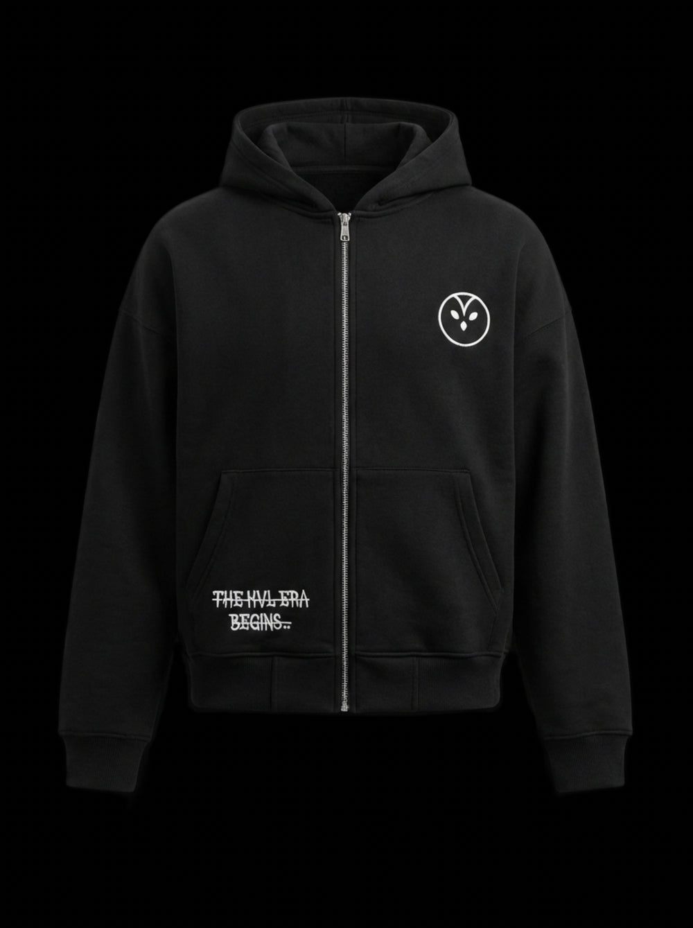 KVL ARCHIVE 01 // ZIP-UP BLK HOODIE