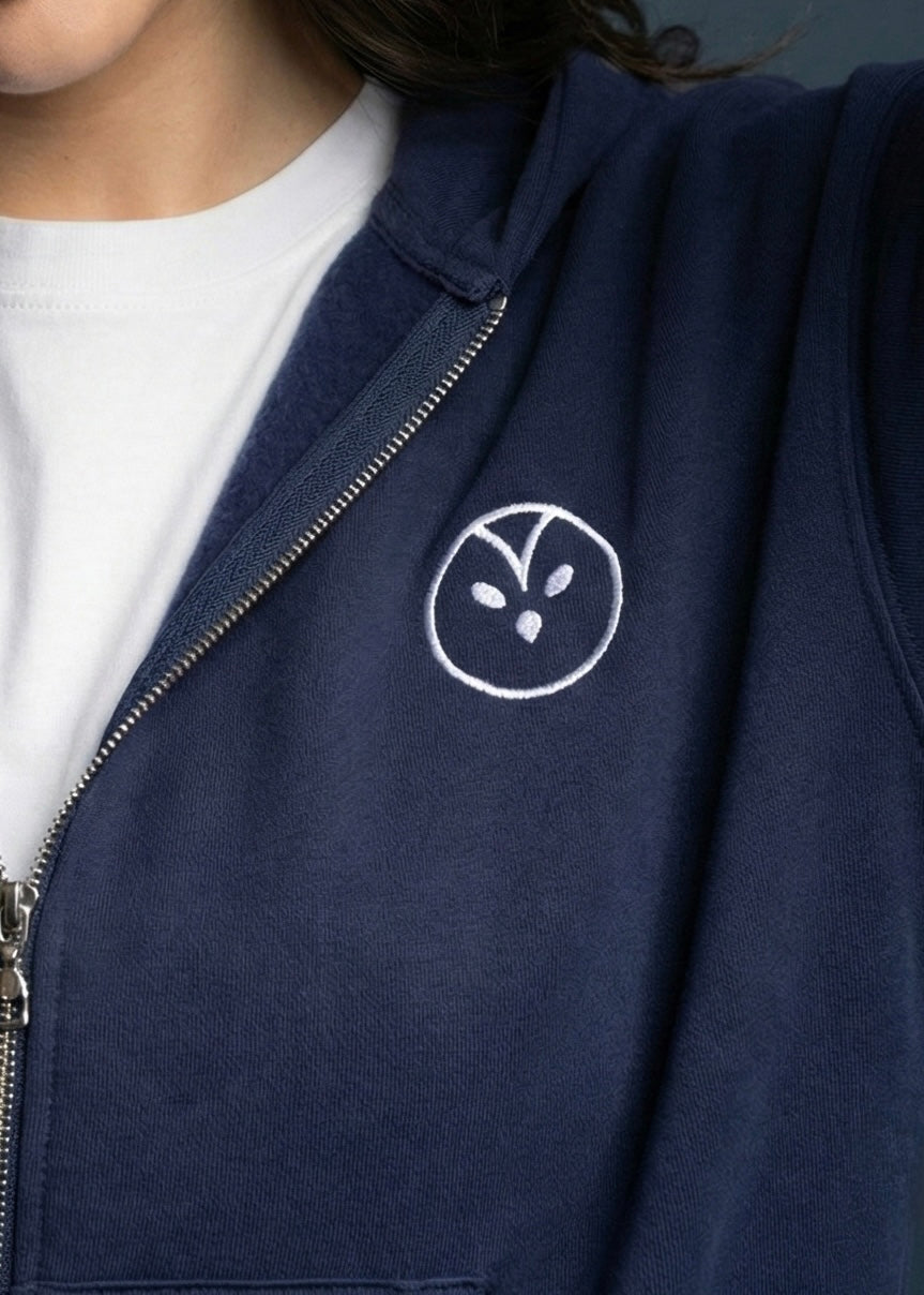 KVL ARCHIVE 01 // ZIP-UP NVY HOODIE